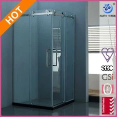 コーナーフレームレススライディングシャワードア、36 x 48- in。 。375- in。クリアガラスとクロムハードウェア(KT8112)