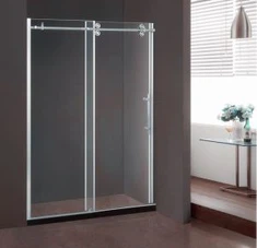 ダブルローラーバスルームシャワースライドガラスドア